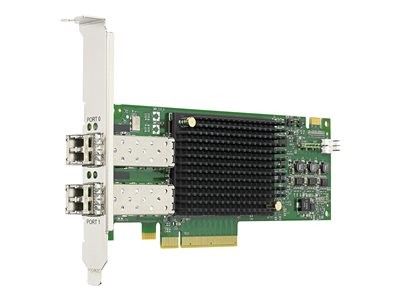 Emulex LPe31002 Gen 6 (16Gb), dual-port HBA (upgradeable to 32Gb) - Adaptér hostitelské sběrnice - PCIe 3.0 x8 - 16Gb Fibre Channel x 2, LPE31002-M6