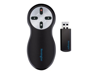 Kensington Si600 Wireless Presenter with Laser Pointer - Dálkový ovladač prezentací - 4 tlačítka - RF - černá