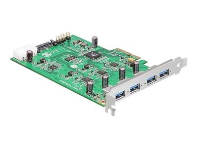 Delock PCI Express Card x4 > 4 x External - USB adaptér - PCIe 2.0 x4 - USB 3.0 x 4, 89325