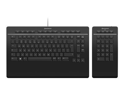 3Dconnexion Keyboard Pro with Numpad - Sada klávesnice a numerické podložky - USB - QWERTY - US mezinárodní, 3DX-700092