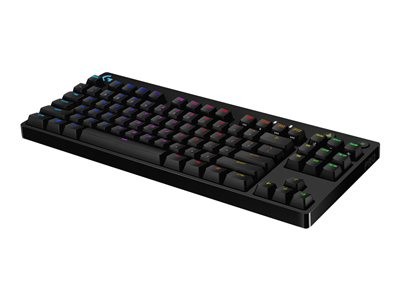 Logitech G Pro Mechanical Gaming Keyboard - Klávesnice - podsvícení - USB - QWERTZ - německá - klávesový spínač: GX Blue Clicky - černá, 920-009389