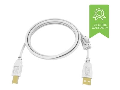 Vision Techconnect - Kabel USB - USB typ B (M) do USB (M) - USB 2.0 - 1 m - bílá