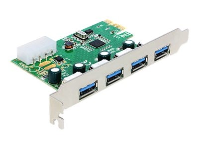 Delock PCI Express Card > 4 x external USB 3.0 - USB adaptér - PCIe 2.0 - USB 3.0 x 4