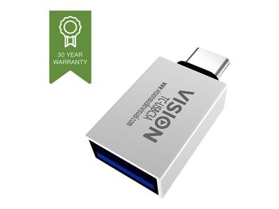 Vision - USB adaptér - 24 pin USB-C (M) do USB typ A (F) - USB 3.1 Gen 2 - bílá