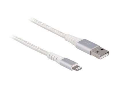 Delock - Kabel Lightning - USB s piny (male) do Lightning s piny (male) - 3 m - bílá - kulatý - pro Apple iPad/iPhone/iPod (Lightning)