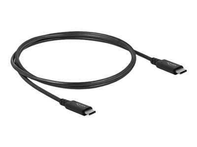 Delock - USB kabel - USB-C (M) do USB-C (M) - USB4 / Thunderbolt 3 / DisplayPort - 20 V - 5 A - 80 cm - podpora Power Delivery 3.0, podpora 8K60Hz (7680 x 4320), podpora 5K120Hz (5120 x 2880), podpora 4K240Hz (3840 x 2160) - černá