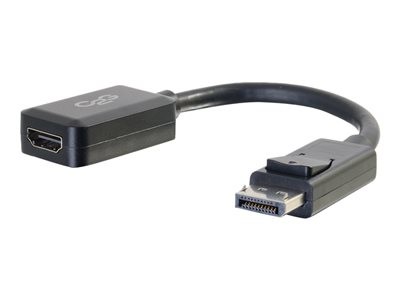 C2G 8in DisplayPort to HDMI Adapter Converter - M/F - Video adaptér - DisplayPort s piny (male) do HDMI se zdířkami (female) - 20.3 cm - odstíněný - černá
