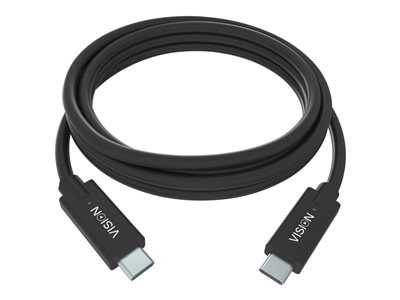 Vision - USB kabel - 24 pin USB-C (M) do 24 pin USB-C (M) - Thunderbolt 3 / USB 3.0 / USB 3.1 Gen 1 - 3 A - 2 m - černá