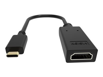 VISION - Video adaptér - 24 pin USB-C s piny (male) do HDMI se zdířkami (female) - černá - podporuje 4K