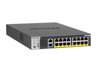 NETGEAR M4300-16X - Přepínač - L3 - řízený - 16 x 100/1000/2.5G/5G/10GBase-T (PoE+) - Lze montovat do rozvaděče - PoE+ (500 W), XSM4316PB-100NES