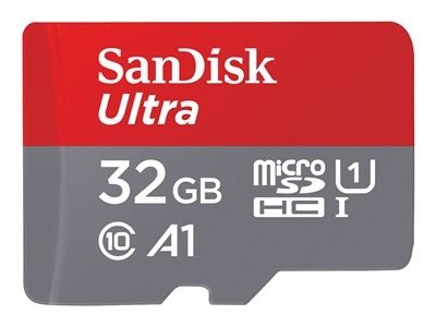 SanDisk Ultra - Paměťová karta flash (adaptér microSDHC - SD zahrnuto) - 32 GB - A1 / UHS-I U1 / Class10 - microSDHC UHS-I (balení 2)