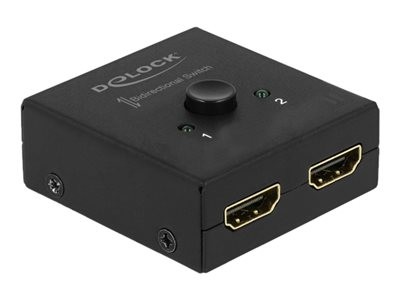 Delock HDMI 2 - 1 bidirectional 4K 60 Hz compact - Retail Box - spínač video/audio - 2 x HDMI - desktop
