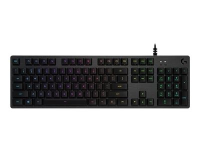 Logitech Gaming G512 - Klávesnice - podsvícení - USB - US mezinárodní - klávesový spínač: GX Brown Tactile - uhlík, 920-009352