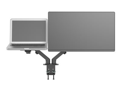Vision VFM-DAD/4 - Montážní sada - nastavitelné rameno - pro 2 LCD displeje nebo LCD displej a notebook/tablet - hliník, ocel - matná čerň - velikost obrazovky: 17