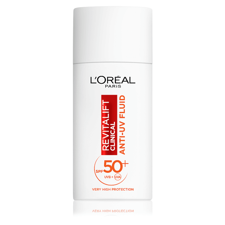 L'Oréal Paris Revitalift Clinical Denní Anti-UV Fluid s velmi vysokou ochranou s SPF50+ a vitaminem C, 50 ml