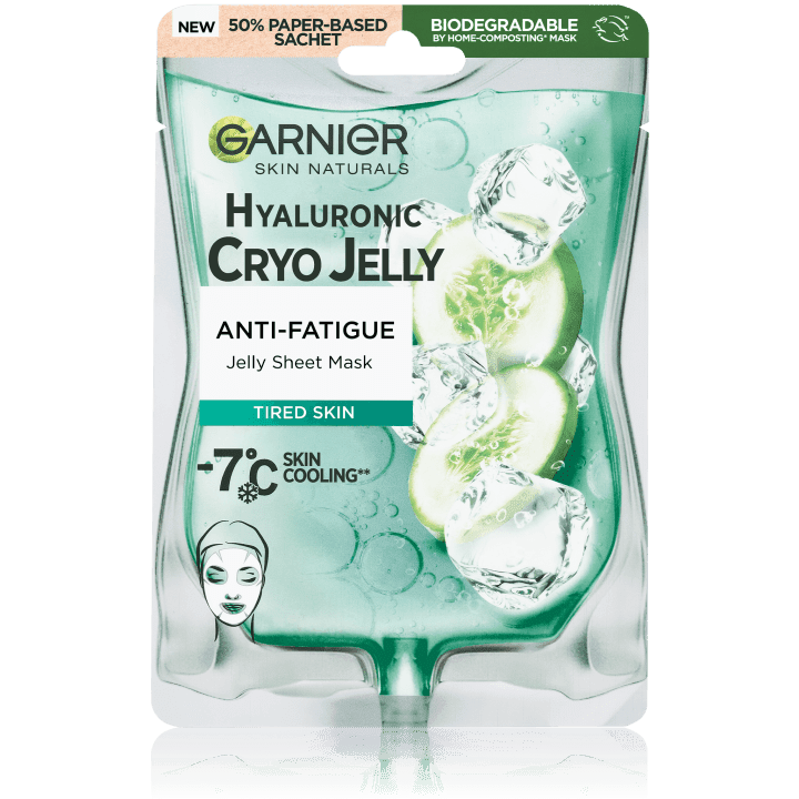 Garnier Cryo Jelly textilná pleťová maska s chladivým efektom -7 °C, 27 g