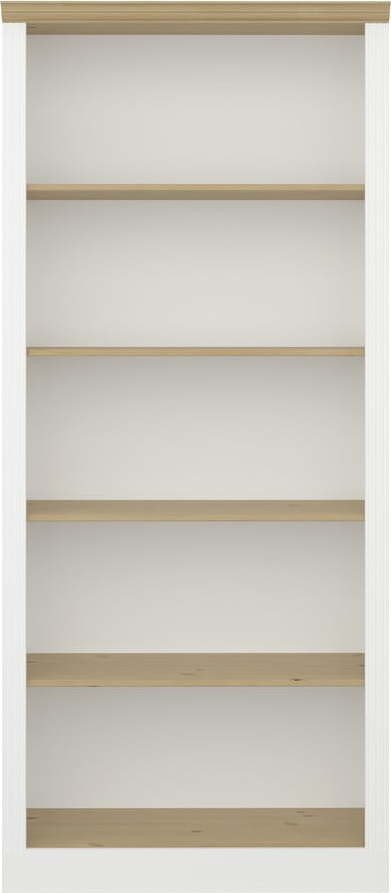 Bílá knihovna v dekoru borovice 82x189 cm Nola - Tvilum