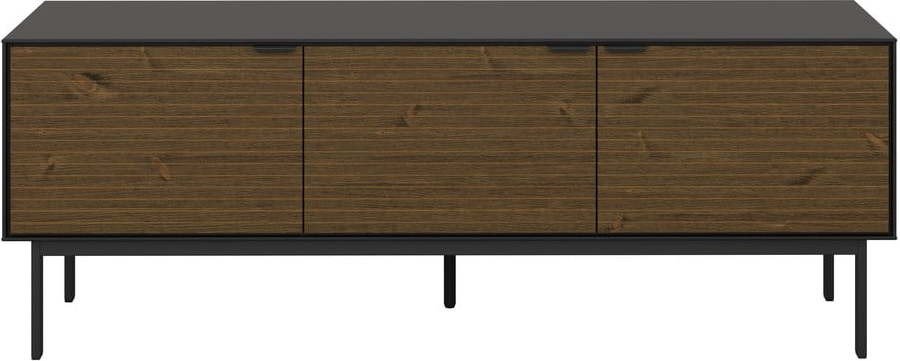 Černý TV stolek v dekoru borovice 150x54 cm Soma - Tvilum