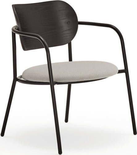Černo-šedá jídelní židle v dekoru jasanu Eclipse - Teulat
