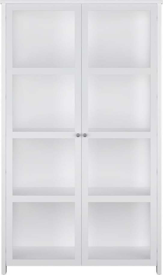 Bílá vitrína 124x210 cm Excellent - Tvilum