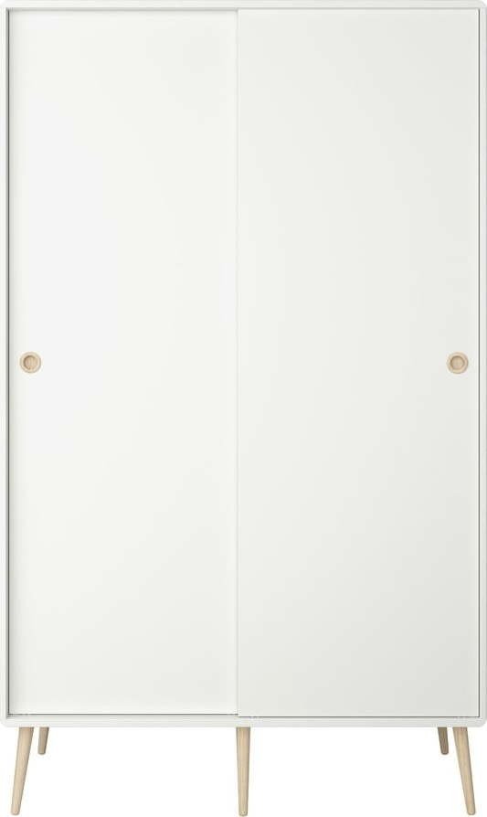 Bílá šatní skříň s posuvnými dveřmi 113x190 cm Softline - Tvilum