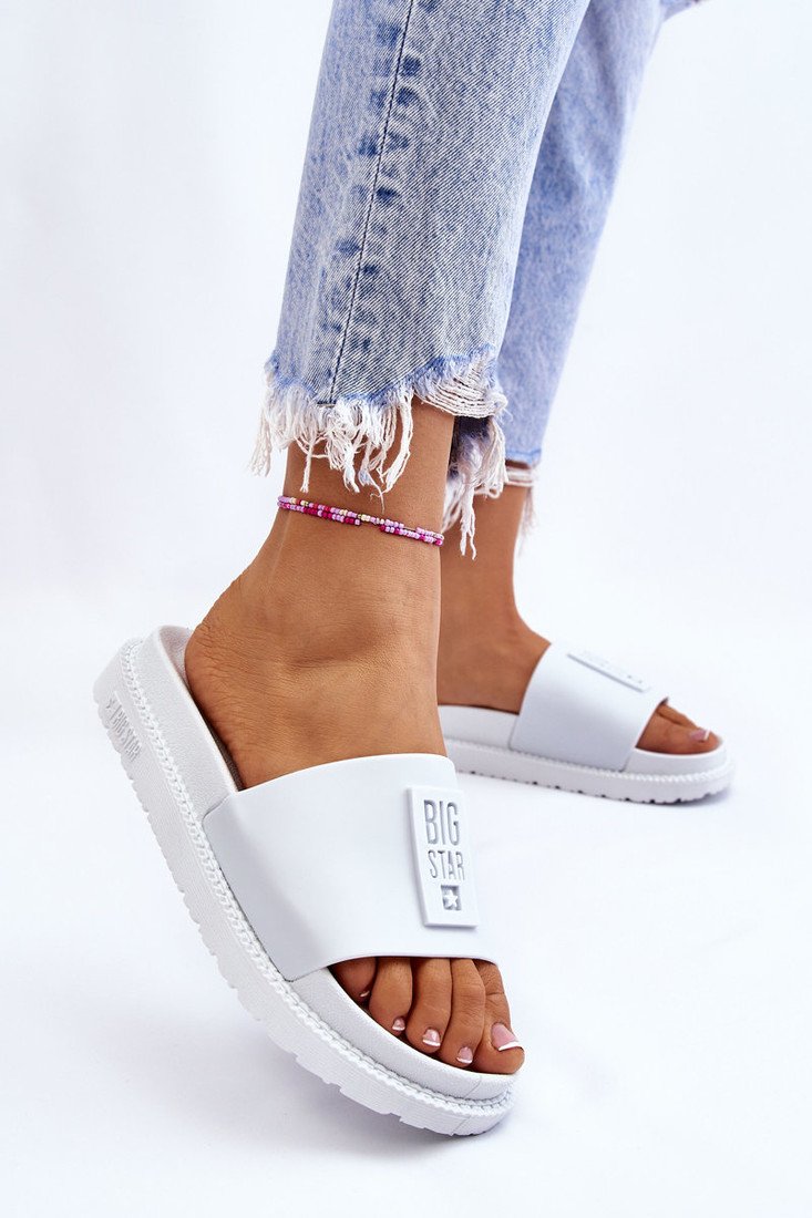 Dámské pantofle Big Star LL274428 Bílé