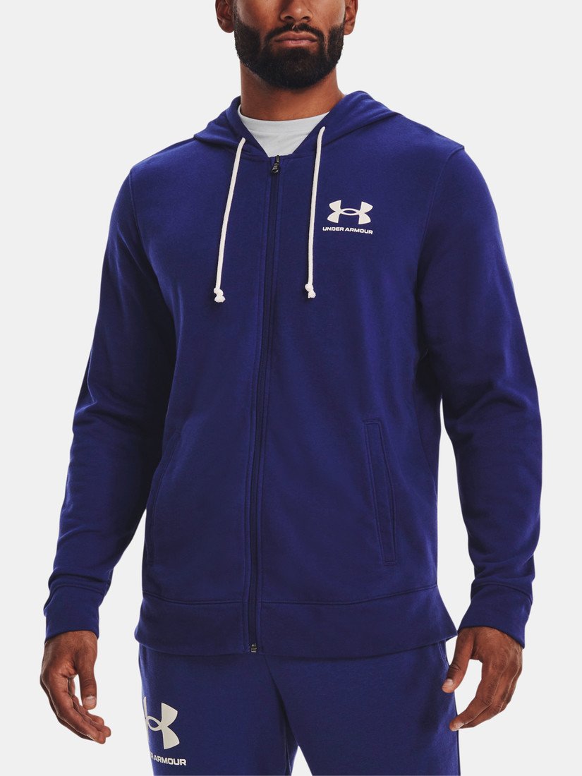 Under Armour Mikina UA Rival Terry LC FZ-BLU - Pánské
