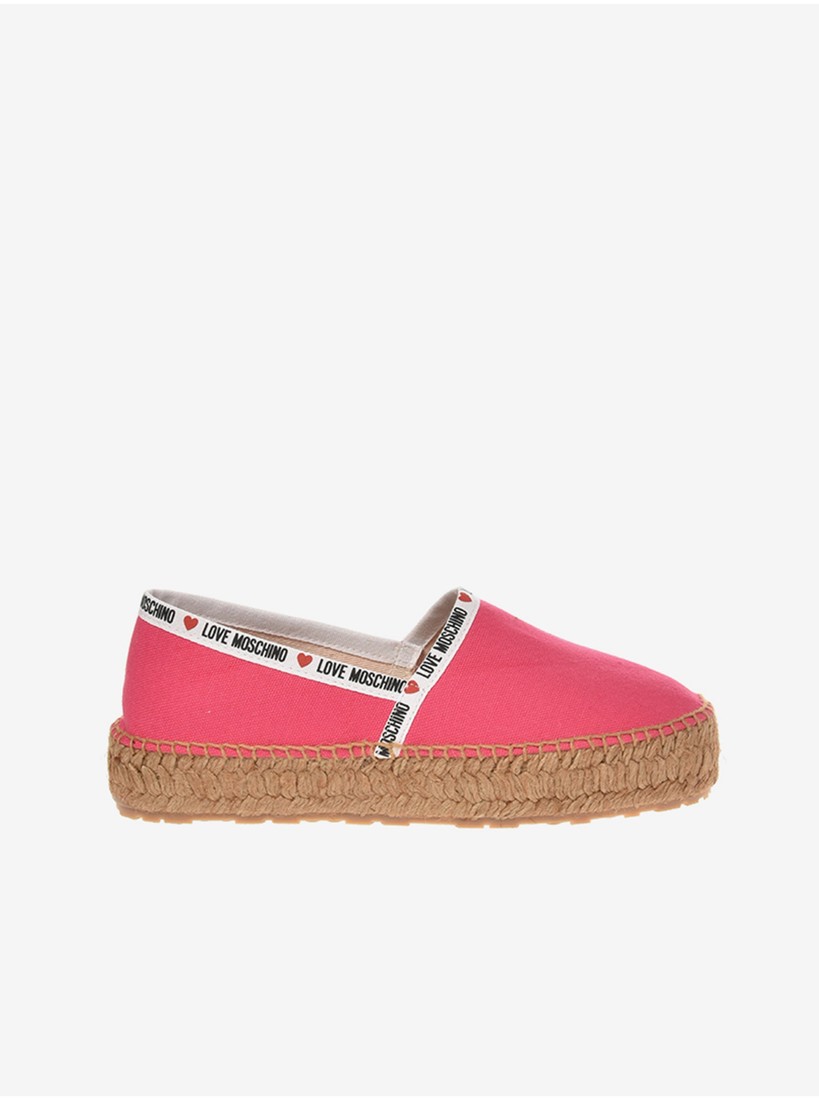 Růžové dámské espadrilky Love Moschino - Dámské