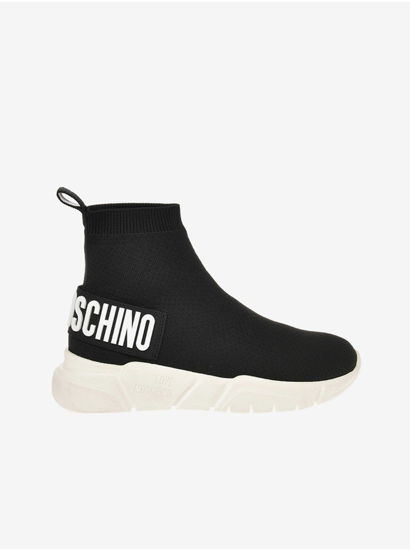 Černé dámské kotníkové slip on tenisky Love Moschino - Dámské