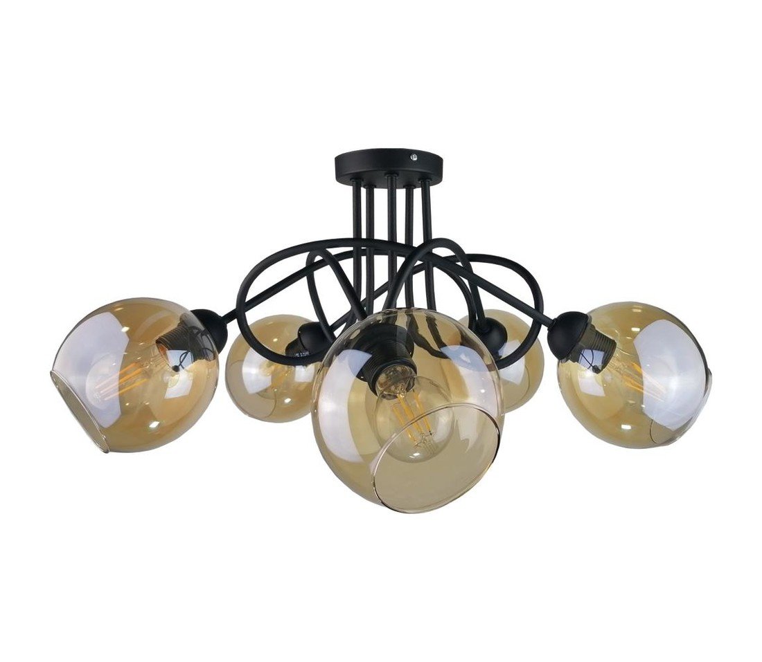 Keter Lighting Přisazený lustr VENUS BLACK 5xE27/60W/230V