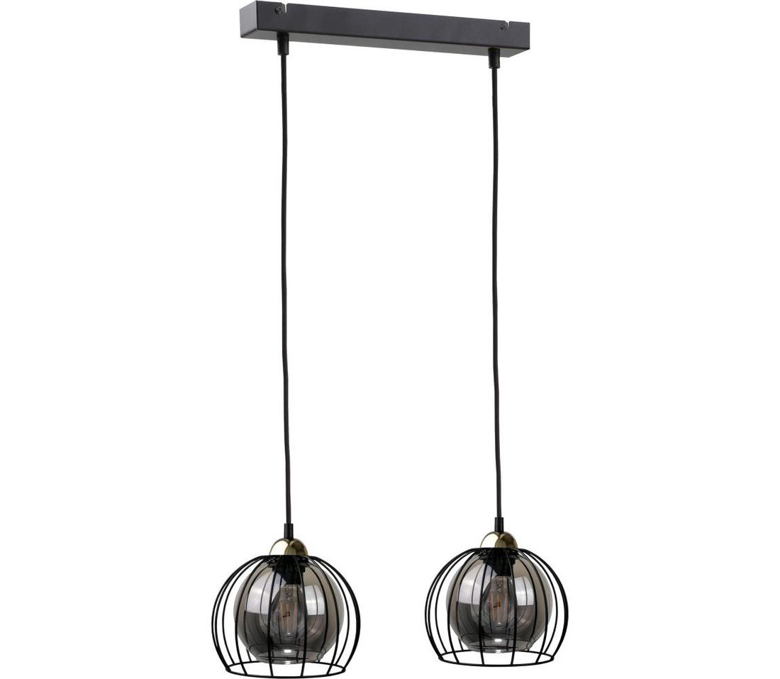 Keter Lighting Lustr na lanku SOLO BLACK 2xE27/60W/230V černá/zlatá