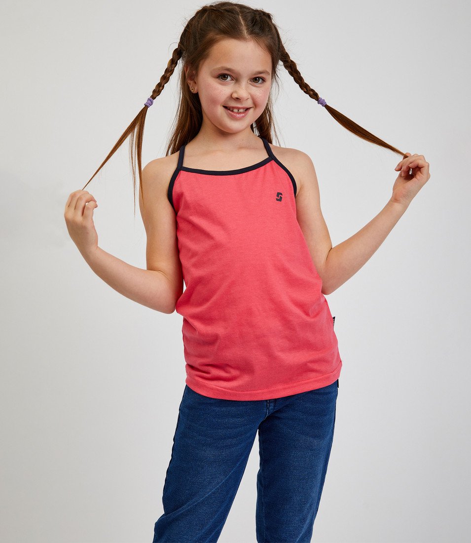 SAM 73 Dívčí tílko RUSSELL Růžová 128