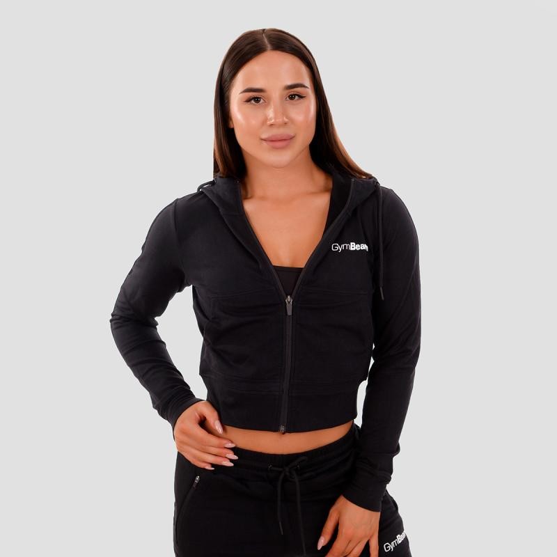 GymBeam Dámská mikina Zip-up TRN black