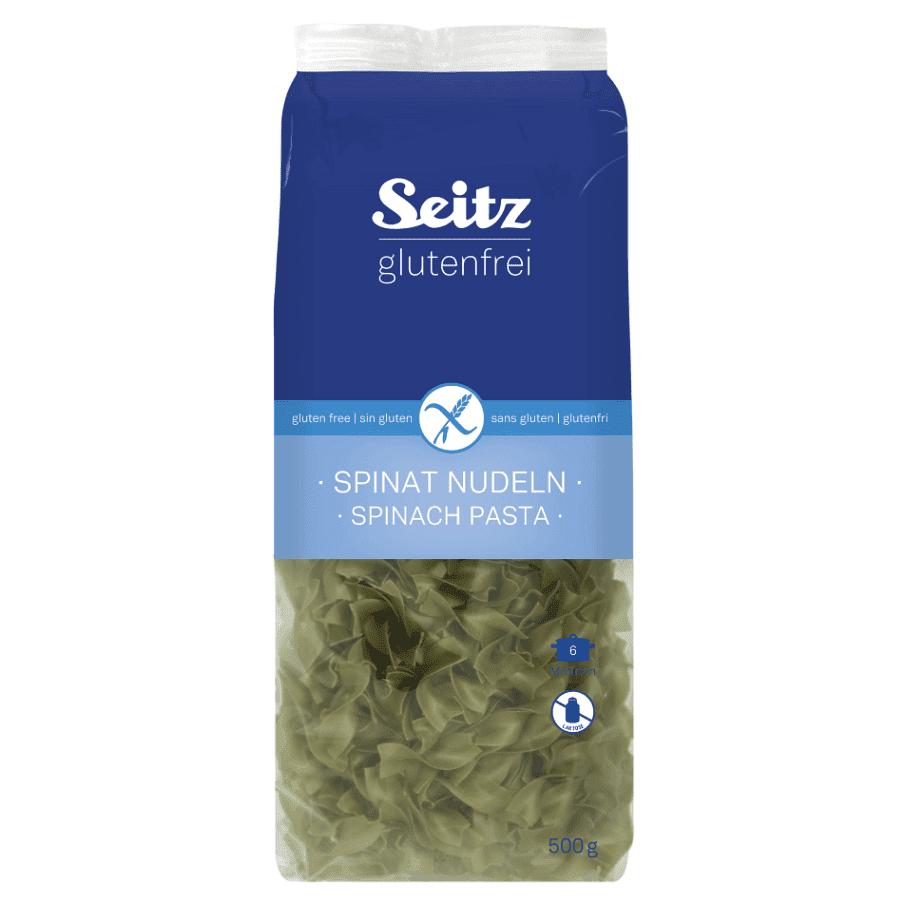 SEITZ Těstoviny špenátové tagliatelle široké nudle bez lepku 500 g