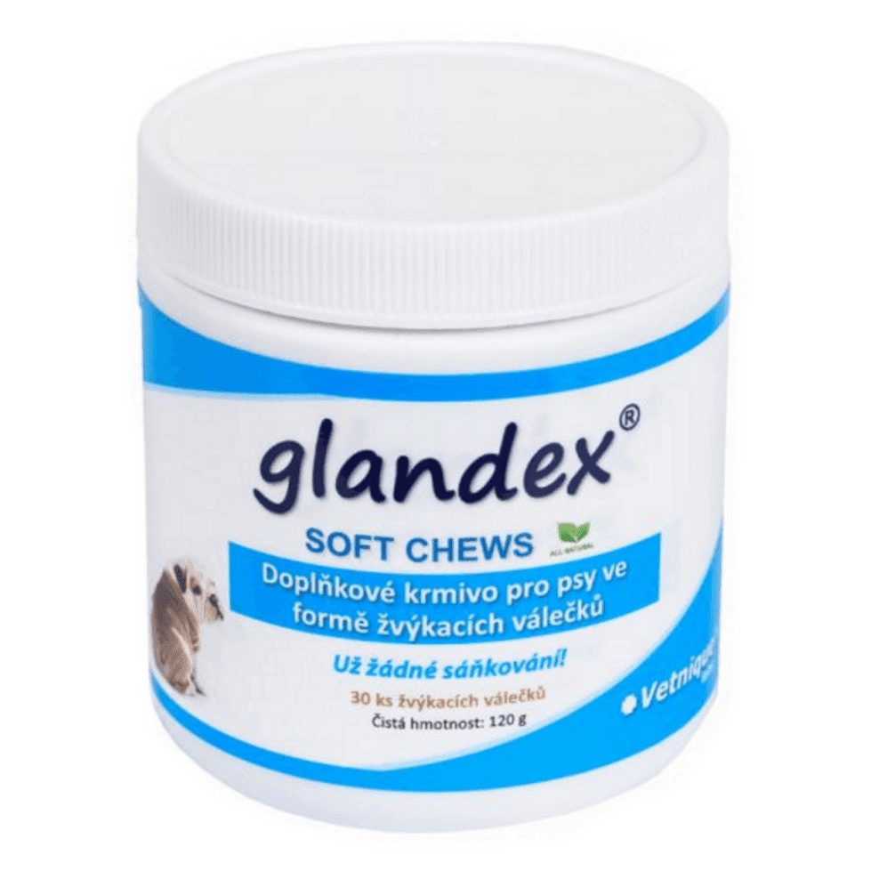 GLANDEX Soft Chews žvýkací válečky pro psy a kočky 30 ks