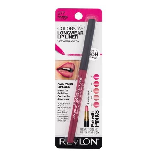 Revlon Colorstay Longwear Lip Liner 0,28 g dlouhotrvající tužka na rty pro ženy 677 Fuchsia