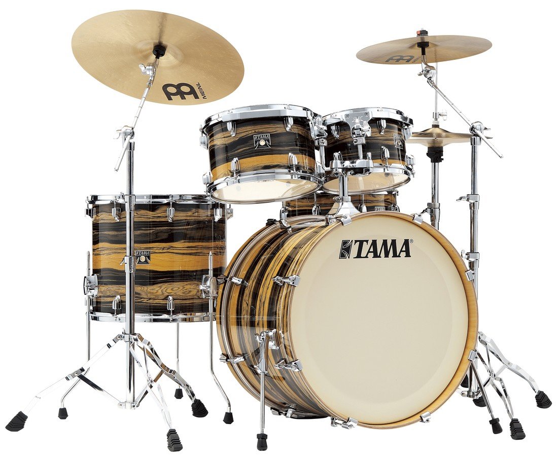 Tama Superstar Classic Maple Natural Ebony Tiger Wrap Rock Set
