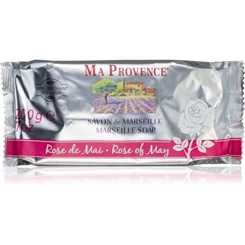 Ma Provence Rose Of May čisticí tuhé mýdlo s vůní růží 200 g