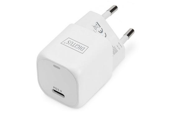 DIGITUS Miniaturní nabíjecí adaptér USB-C, 20W 20W, PD 3.0, bílý