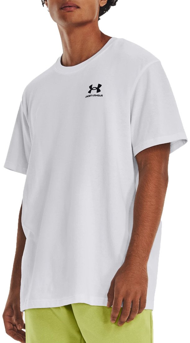 Triko Under Armour UA LOGO EMB HEAVYWEIGHT SS-WHT