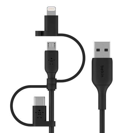 Belkin univerzální kabel USB-A - Lightning/microUSB/USB-C; 1m