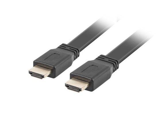 LANBERG CA-HDMI-21CU-0050-BK cable HDMI M/M V2.0 5M Black Flat
