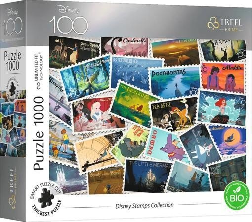 TREFL Puzzle UFT Disney 100 let: Poštovní známky 1000 dílků