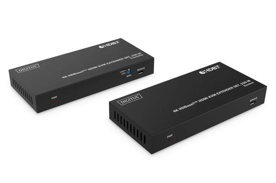 DIGITUS DS-55522 HDBaseT KVM Extender Set, 150 m 4K/60Hz, USB 1.1, PoC, IR, černý, DS-55522