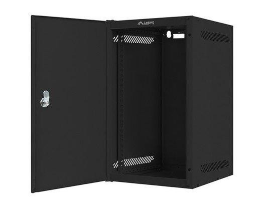 LANBERG RACK CABINET 10” WALL-MOUNT 9U/280X310 FOR SELF-ASSEMBLY WITH METAL DOOR BLACK   (FLAT PACK), WF10-2309-00B