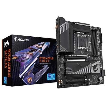 GIGABYTE MB Sc LGA1700 B760 AORUS ELITE AX, Intel B760, 4xDDR5, 1xDP, 1xHDMI, WI-FI, B760 AORUS ELITE AX