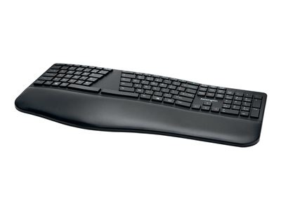 Kensington Pro Fit Ergo Wireless Keyboard - Klávesnice - bezdrátový - 2.4 GHz, Bluetooth 4.0 - německá - černá, K75401DE