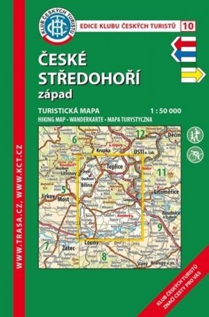 České středohoří-západ /KČT 10 1:50T Turistická mapa