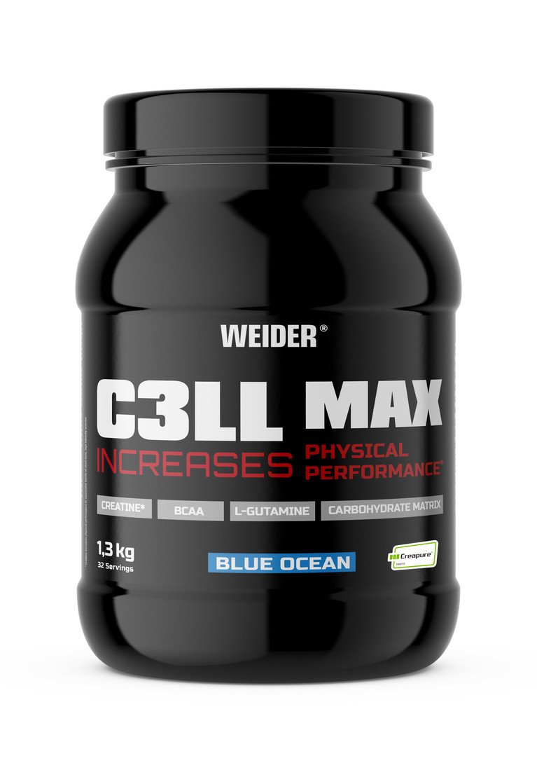 Weider Cell Max 1,3 kg, potréninkový nápoj s dextrózou, kreatinem, l-glutaminem, Blue Ocean