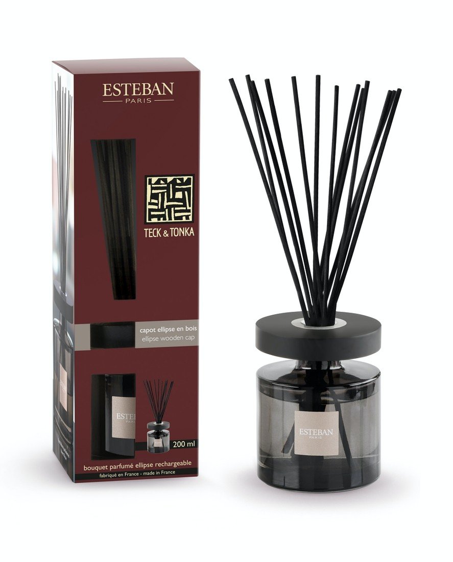 Esteban Paris Parfums  ESTEBAN - DIFUZÉR 200 ML - scented bouquet ellipse - MOKA - teck & tonka 200 ml